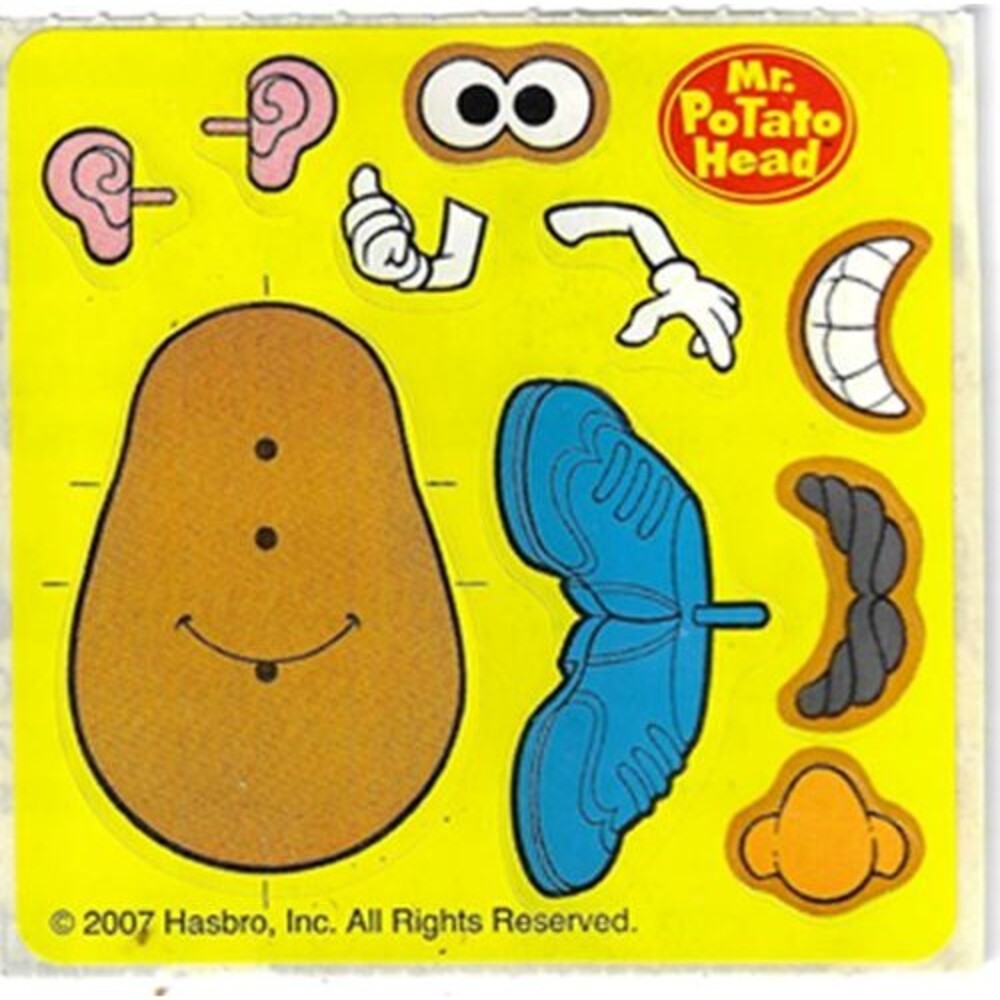 Mr. Potato Head Sticker Lot (5 Sheets) – 2007 Hasbro SmileMakers Vintage Unused